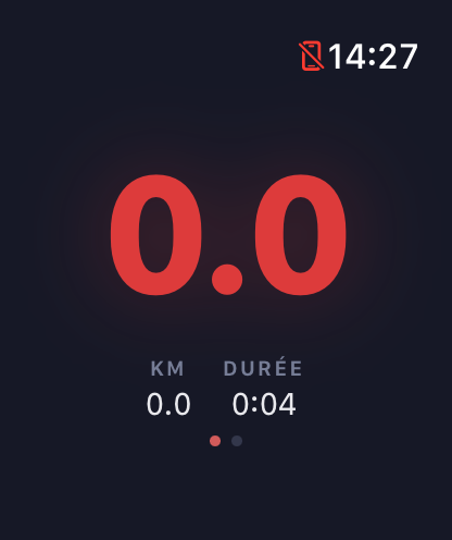 JumpTracker on Apple Watch: jump in progress